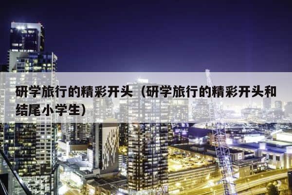 研学旅行的精彩开头（研学旅行的精彩开头和结尾小学生） 第1张