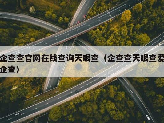 企查查官网在线查询天眼查（企查查天眼查爱企查） 第1张
