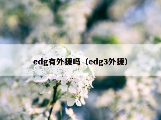 edg有外援吗（edg3外援） 第1张