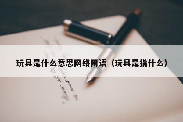 玩具是什么意思网络用语（玩具是指什么） 第1张