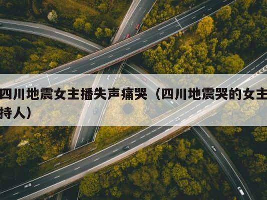 四川地震女主播失声痛哭（四川地震哭的女主持人） 第1张