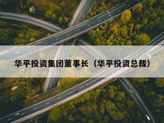 华平投资集团董事长（华平投资总裁） 第1张