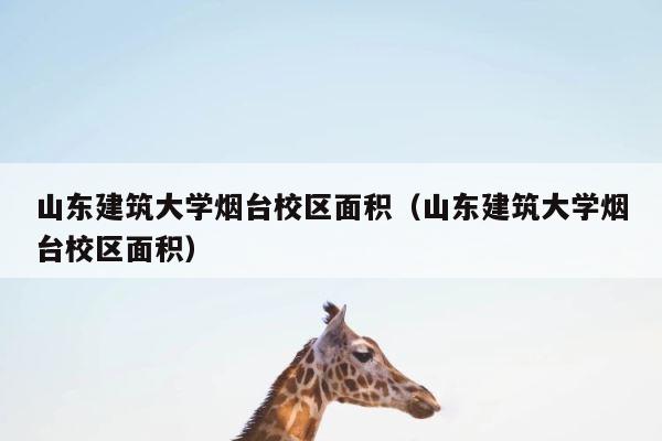 山东建筑大学烟台校区面积（山东建筑大学烟台校区面积） 第1张