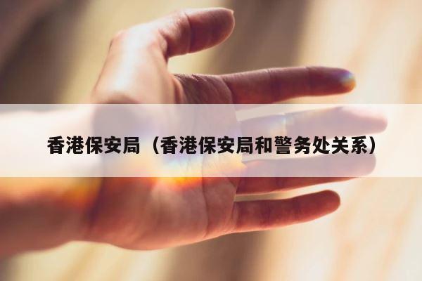 香港保安局（香港保安局和警务处关系） 第1张