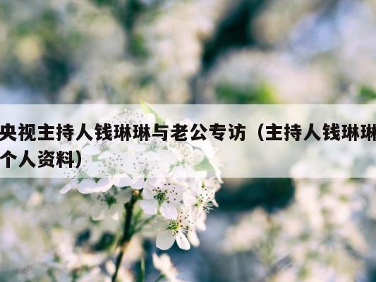 央视主持人钱琳琳与老公专访（主持人钱琳琳个人资料） 第1张