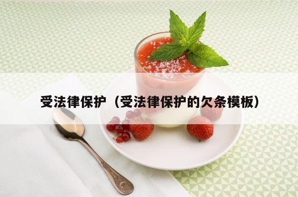 受法律保护（受法律保护的欠条模板） 第1张
