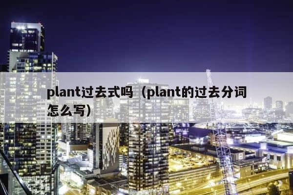plant过去式吗（plant的过去分词怎么写） 第1张