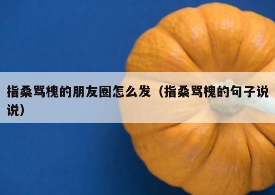 指桑骂槐的朋友圈怎么发（指桑骂槐的句子说说） 第1张