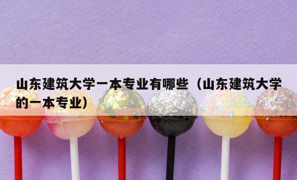 山东建筑大学一本专业有哪些（山东建筑大学的一本专业） 第1张
