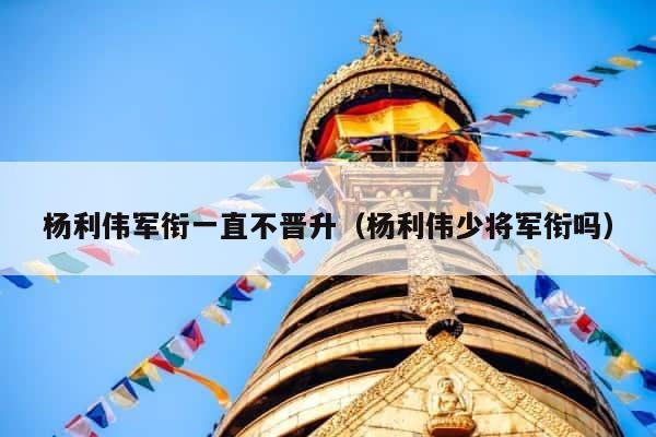 杨利伟军衔一直不晋升（杨利伟少将军衔吗） 第1张