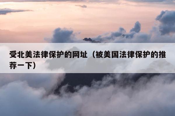 受北美法律保护的网址（被美国法律保护的推荐一下） 第1张