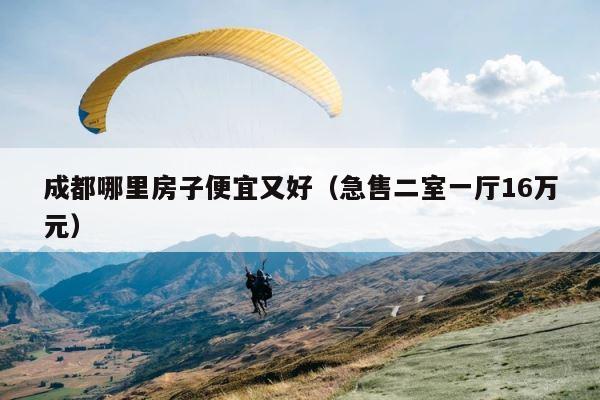 成都哪里房子便宜又好（急售二室一厅16万元） 第1张