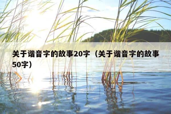关于谐音字的故事20字（关于谐音字的故事50字） 第1张