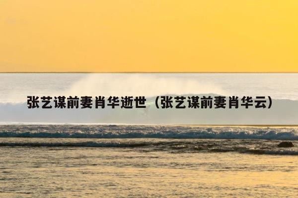 张艺谋前妻肖华逝世（张艺谋前妻肖华云） 第1张