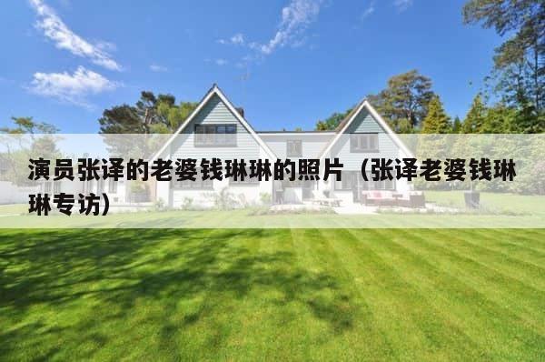 演员张译的老婆钱琳琳的照片（张译老婆钱琳琳专访） 第1张