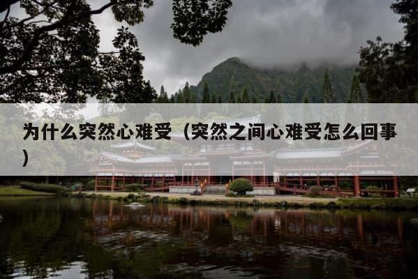 为什么突然心难受（突然之间心难受怎么回事） 第1张