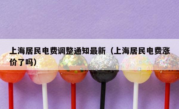 上海居民电费调整通知最新（上海居民电费涨价了吗） 第1张