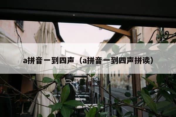a拼音一到四声（a拼音一到四声拼读） 第1张