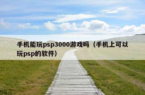 手机能玩psp3000游戏吗（手机上可以玩psp的软件） 第1张