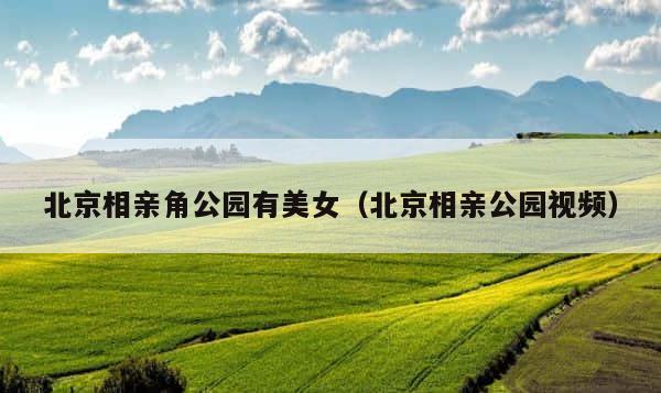 北京相亲角公园有美女（北京相亲公园视频） 第1张