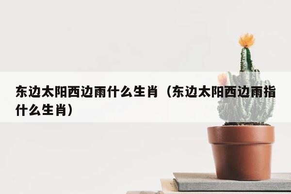 东边太阳西边雨什么生肖（东边太阳西边雨指什么生肖） 第1张