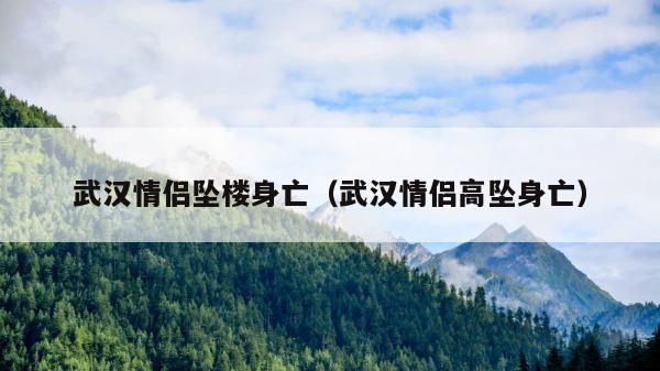 武汉情侣坠楼身亡（武汉情侣高坠身亡） 第1张
