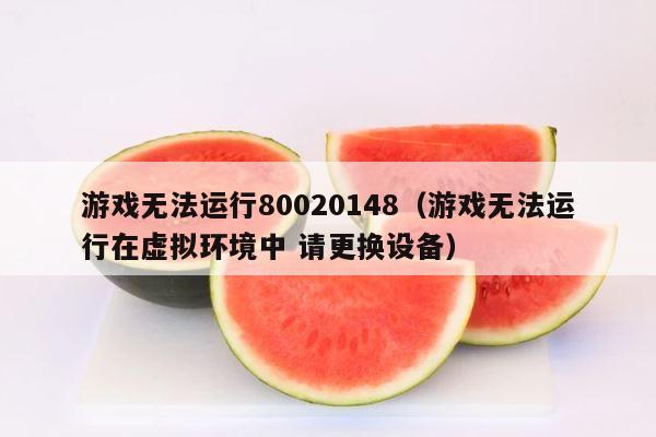 游戏无法运行80020148（游戏无法运行在虚拟环境中 请更换设备） 第1张