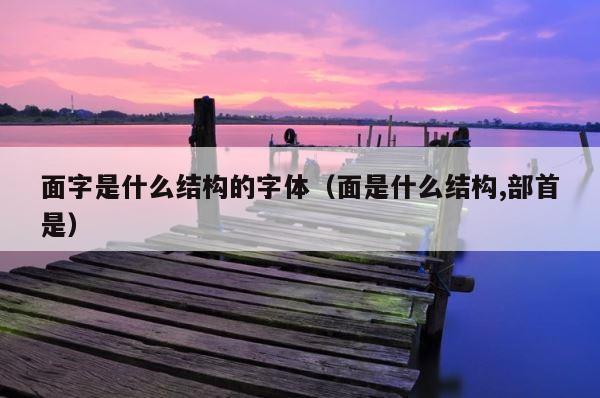 面字是什么结构的字体（面是什么结构,部首是） 第1张