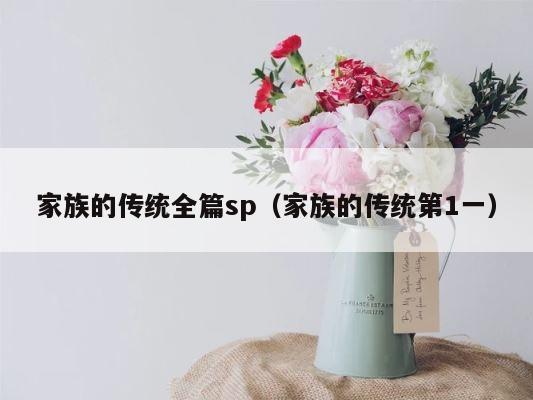 家族的传统全篇sp（家族的传统第1一） 第1张
