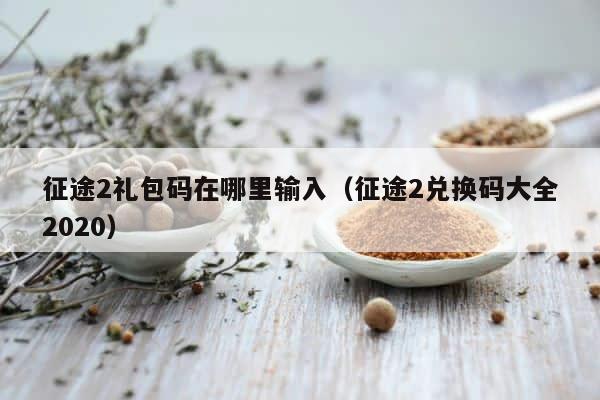 征途2礼包码在哪里输入（征途2兑换码大全2020） 第1张