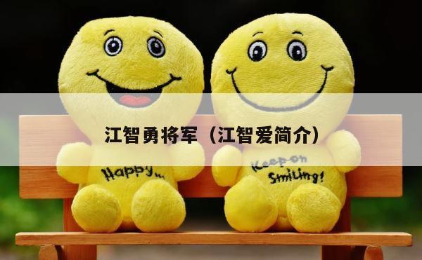 江智勇将军（江智爱简介） 第1张