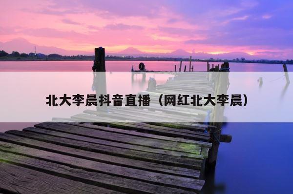 北大李晨抖音直播（网红北大李晨） 第1张