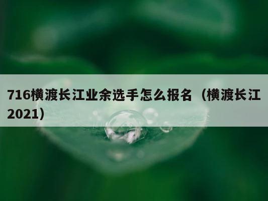 716横渡长江业余选手怎么报名（横渡长江2021） 第1张