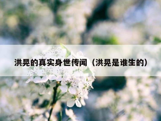 洪晃的真实身世传闻（洪晃是谁生的） 第1张