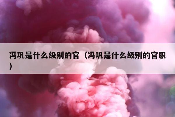 冯巩是什么级别的官（冯巩是什么级别的官职） 第1张