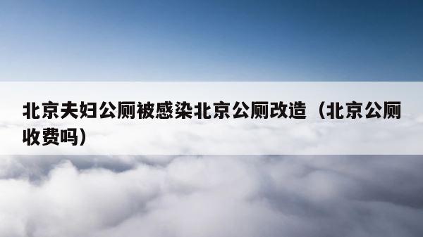 北京夫妇公厕被感染北京公厕改造（北京公厕收费吗） 第1张