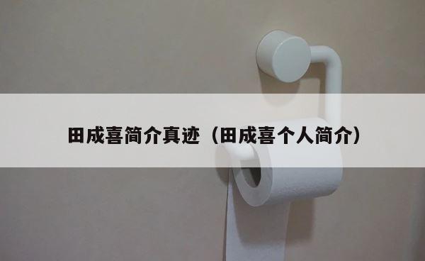 田成喜简介真迹（田成喜个人简介） 第1张
