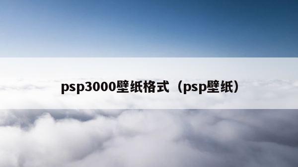 psp3000壁纸格式（psp壁纸） 第1张