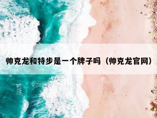 帅克龙和特步是一个牌子吗（帅克龙官网） 第1张