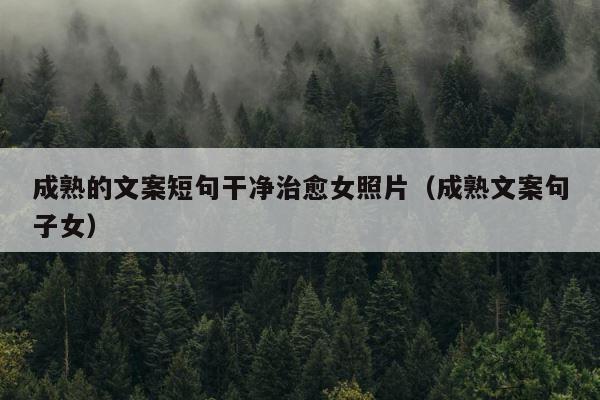 成熟的文案短句干净治愈女照片（成熟文案句子女） 第1张
