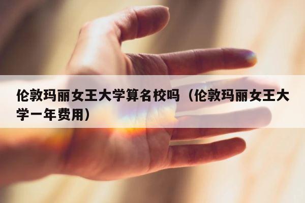 伦敦玛丽女王大学算名校吗（伦敦玛丽女王大学一年费用） 第1张
