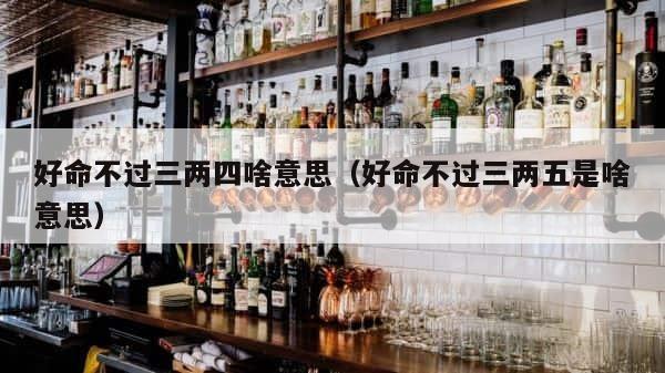 好命不过三两四啥意思（好命不过三两五是啥意思） 第1张