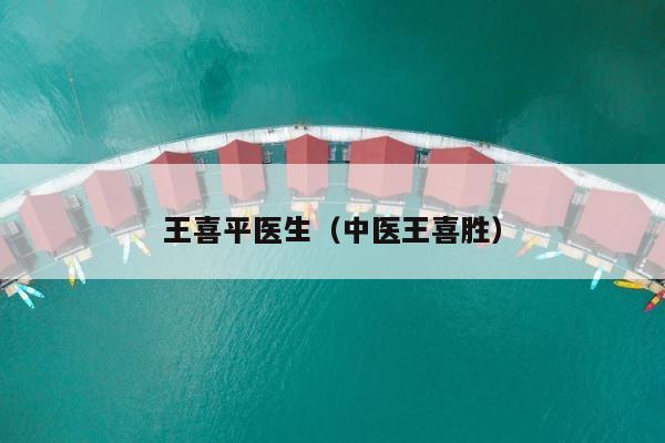 王喜平医生（中医王喜胜） 第1张