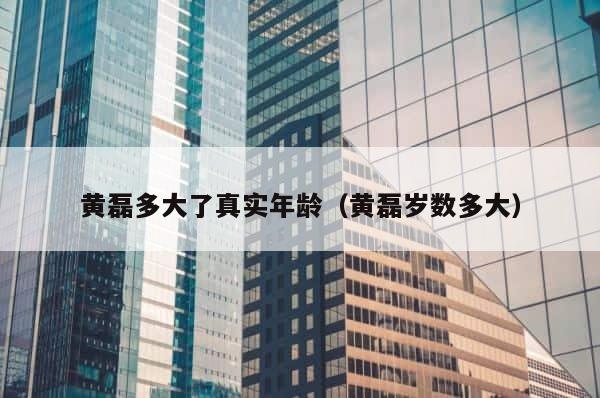 黄磊多大了真实年龄（黄磊岁数多大） 第1张
