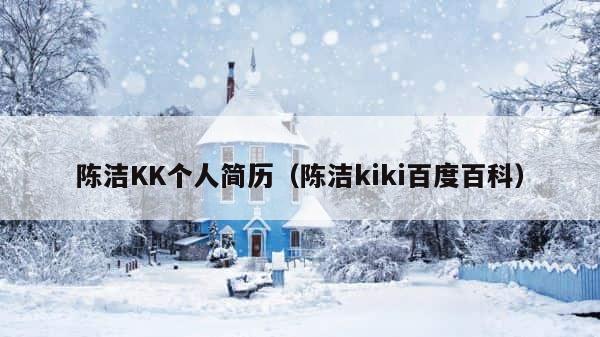 陈洁KK个人简历（陈洁kiki百度百科） 第1张