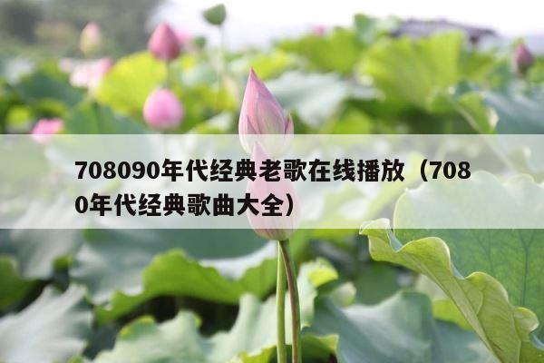 708090年代经典老歌在线播放（7080年代经典歌曲大全） 第1张