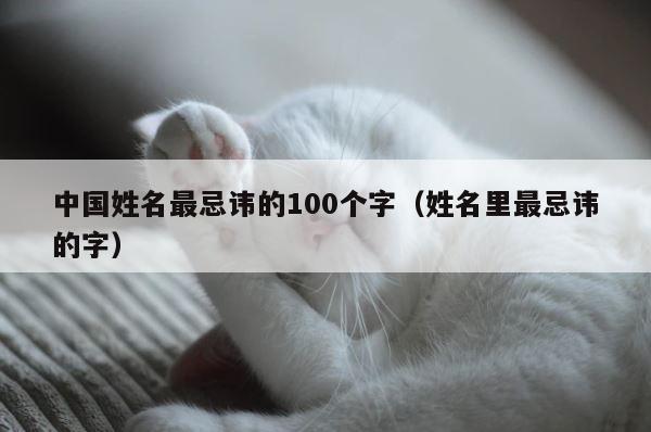 中国姓名最忌讳的100个字（姓名里最忌讳的字） 第1张