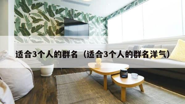 适合3个人的群名（适合3个人的群名洋气） 第1张