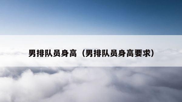 男排队员身高（男排队员身高要求） 第1张