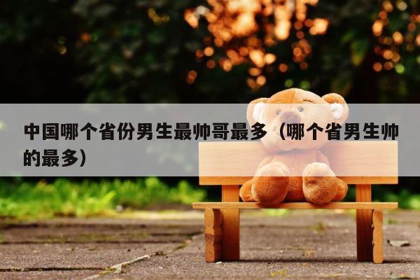 中国哪个省份男生最帅哥最多（哪个省男生帅的最多） 第1张